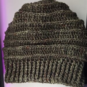 wool crochet slouch beanie
